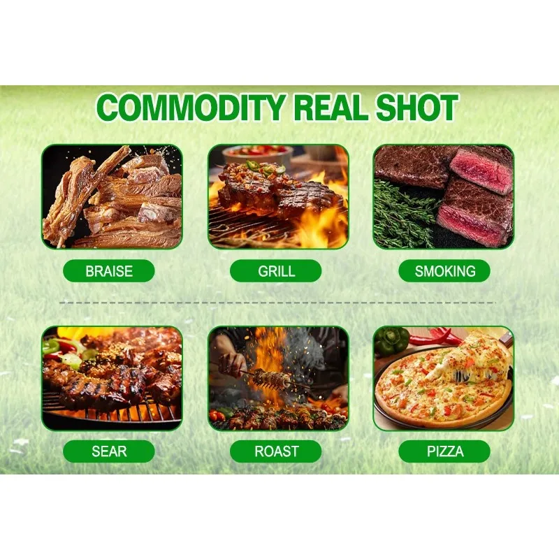 

AUPLEX 18-дюймовый гриль Kamado, мини-образная домашняя кухня, курильщик, стальной и металлический уголь, барбекю для кемпинга, барбекю