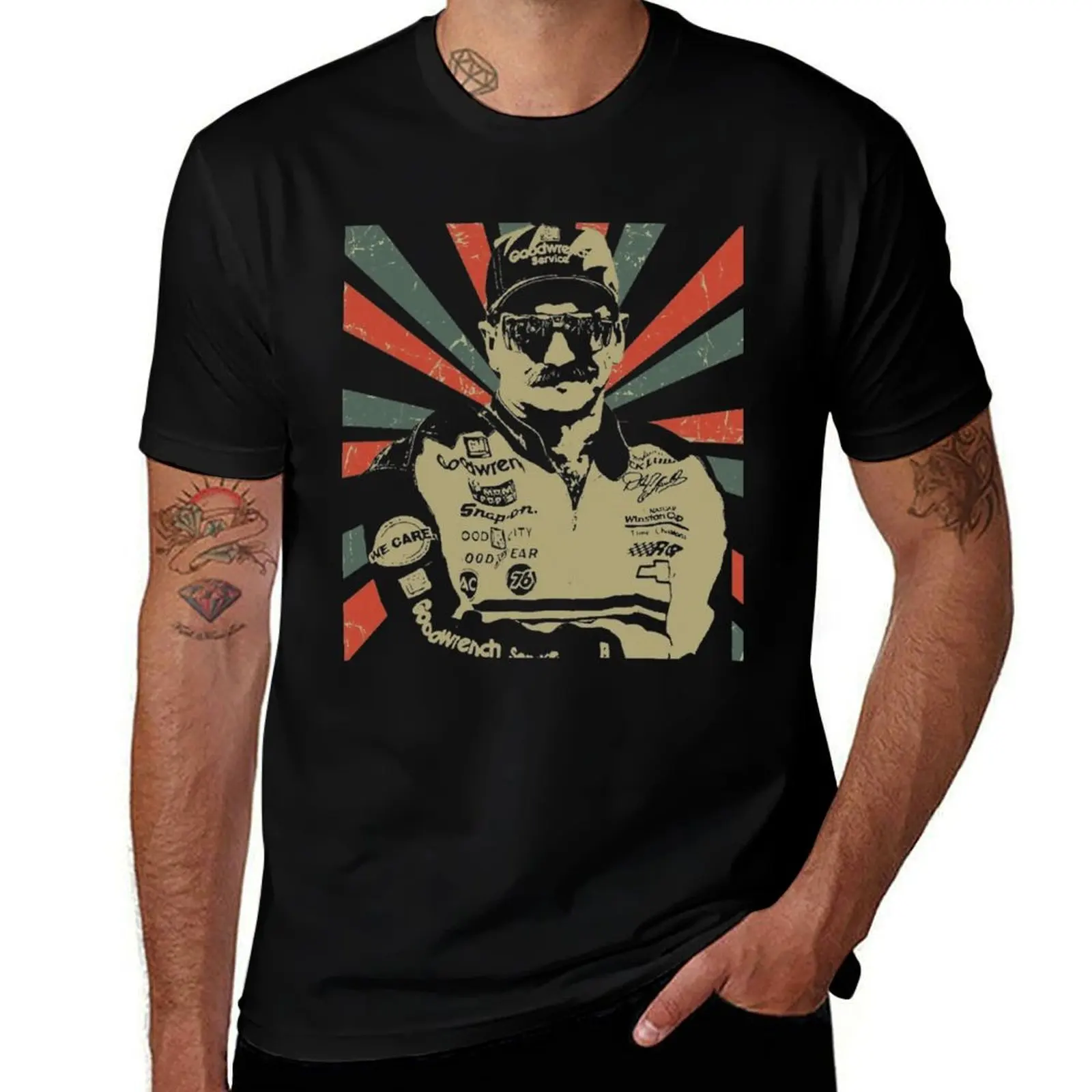 

Dale sport Earnhardt Vintage Art Design Exclusive Art T-Shirt Trendy Print Short Sleeve T-Shirt