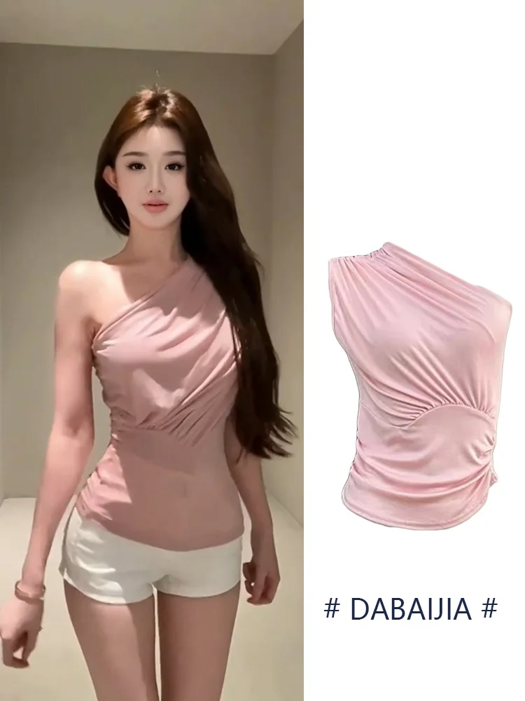 

Женская футболка Pure Desire Sweet Spicy Pink без рукавов, облегающая, модный топ для молодых женщин, весенне-летний дизайн