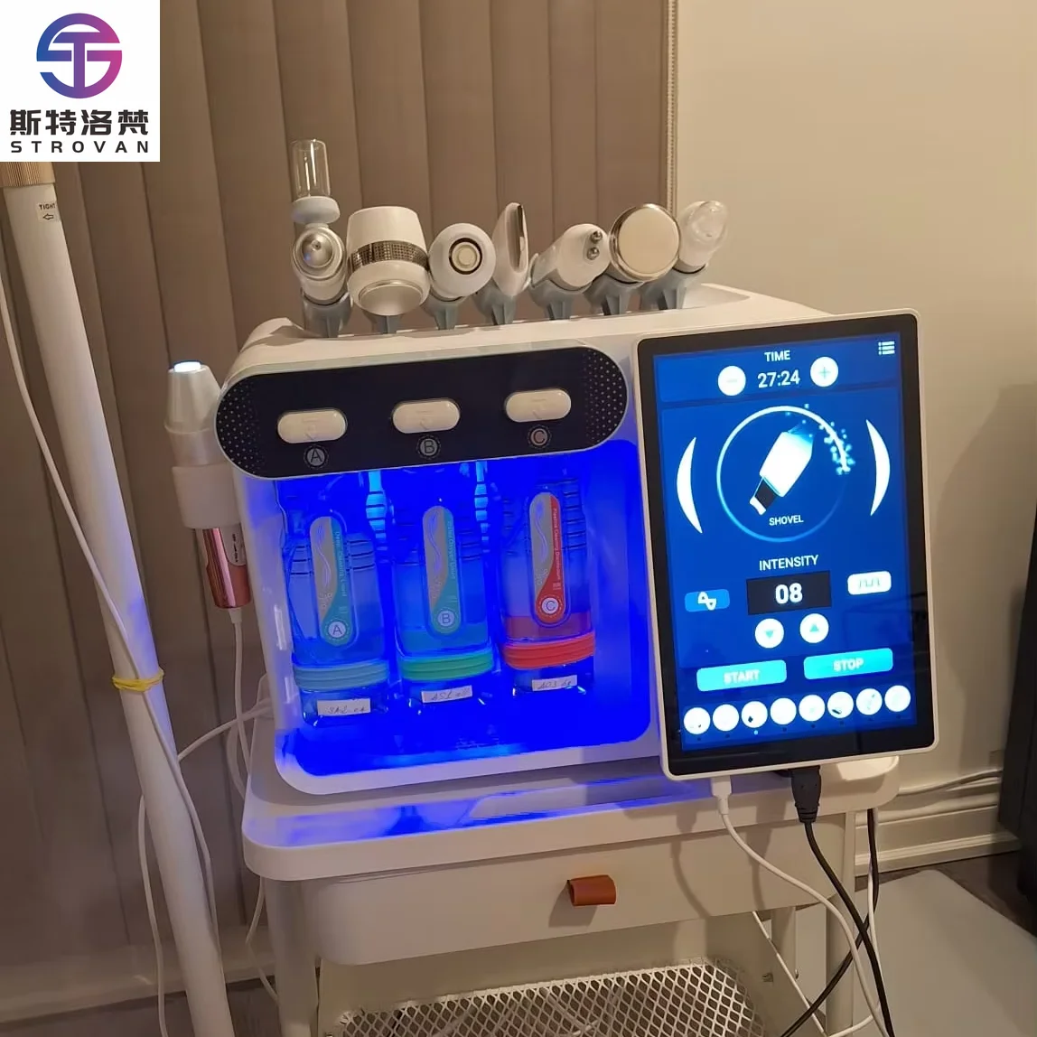 

STLF LZS Best Selling in UK 8 in 1 Micro Bubble Face Analysis Oxygen Spray Salon Spa Factory Hydro Facial Machine