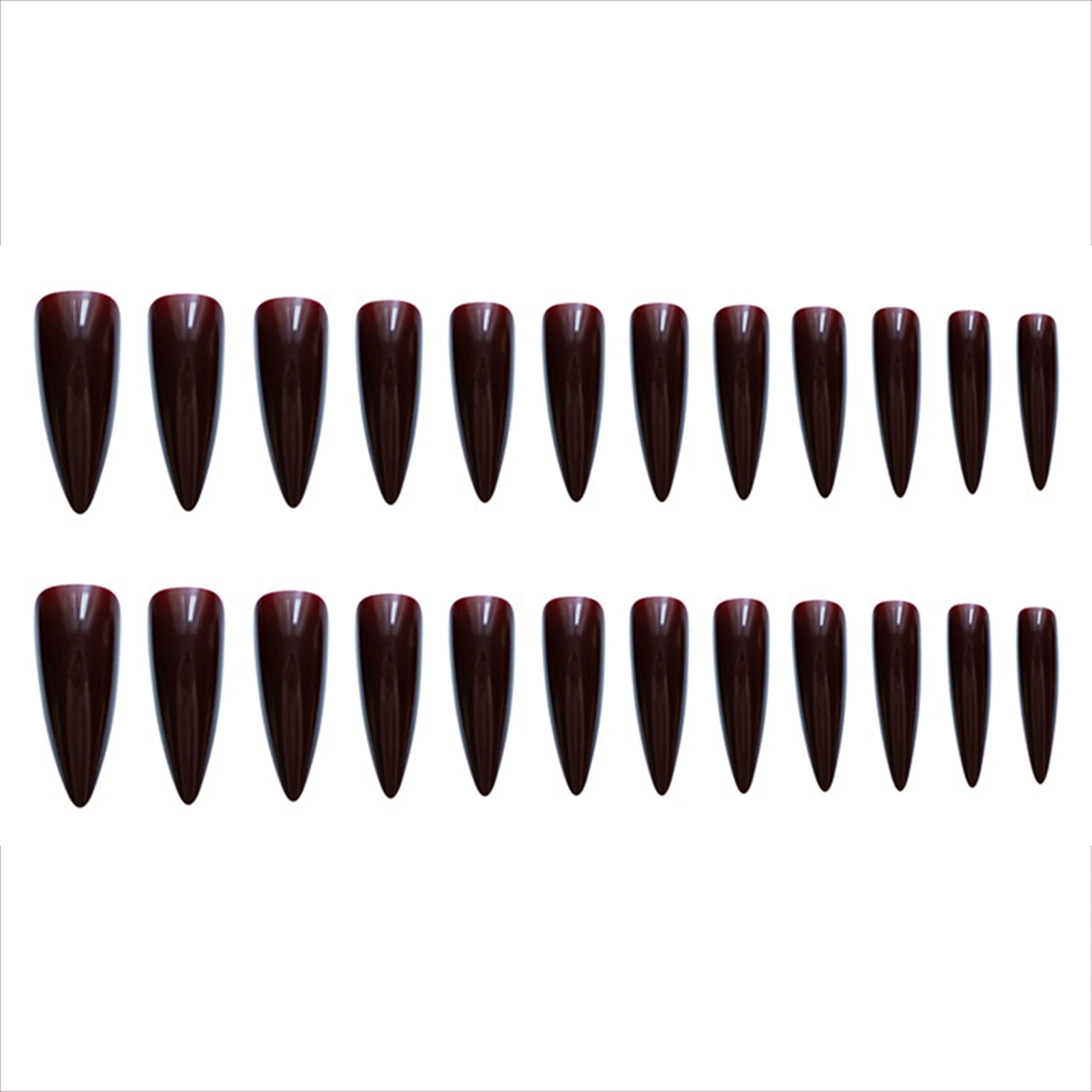 Solid Color Coffee Fake Nails Sense of Atmosphere Long Lasting Nail for Stage Performance Wear