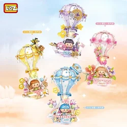 New LOZ Building Block Originality MIni Cherry Blossom Hot Air Balloon Glowing Desktop Model Decoration Children's Toy Girl Gift