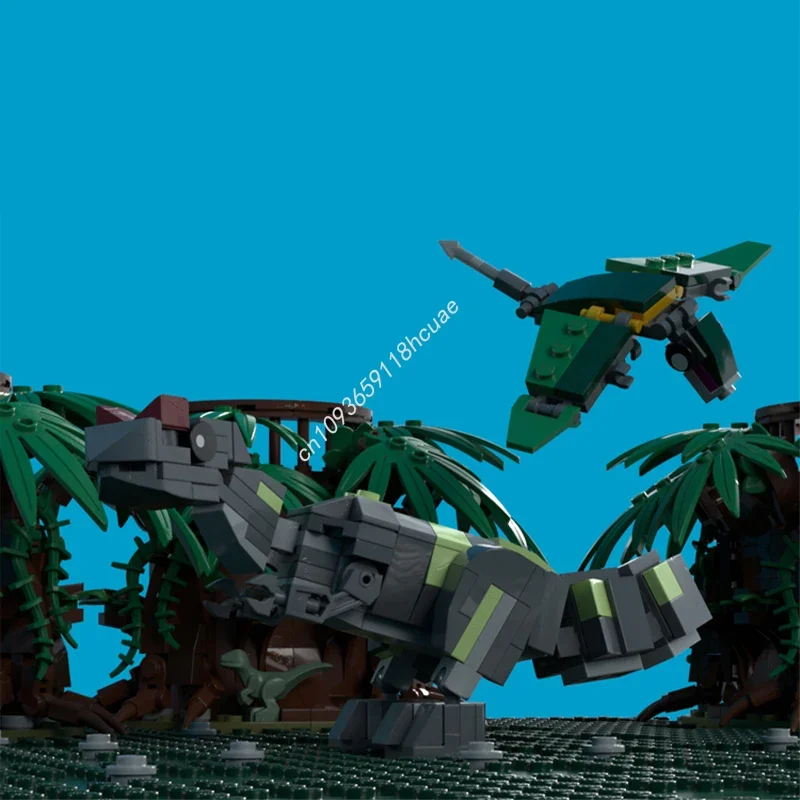 169 Piezas MOC, Bloques de Construcción de Allosaurus Juvenil y Dimorphodon del Mundo Jurásico, Regalo Festivo, Ayuda Didáctica para la Coordinación Mano-Ojo