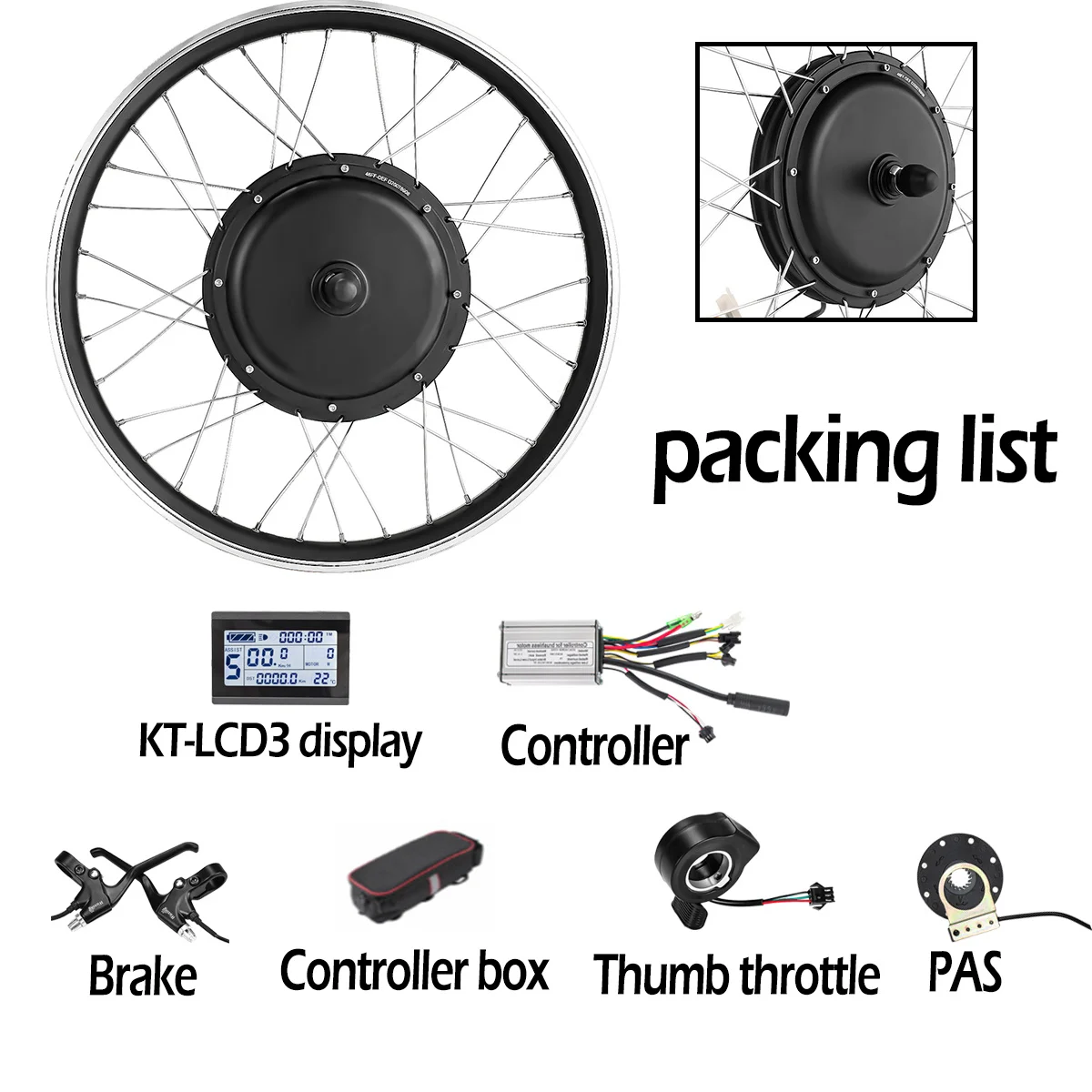 Electric Bicycle Kit Hub Motor Gearless 500W 1000W 1500W Rear Cassette Motor 20in-700C Ebike Engine fahrrad zuberhör