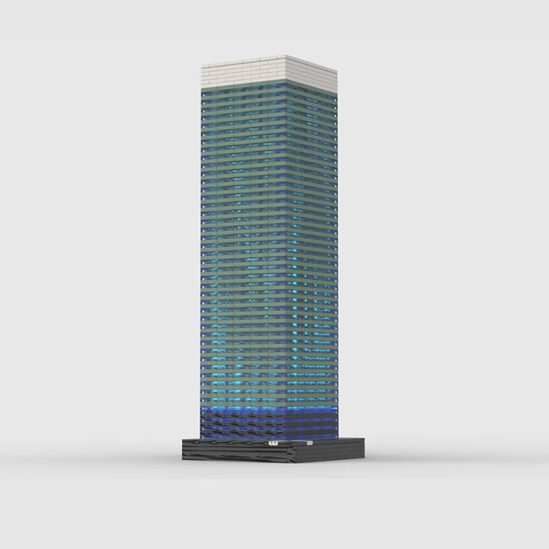 ชุดตัวต่อโมเดลอาคารสูง City Street View MOC ของเล่นประกอบสำเร็จรูป เทคโนโลยีโมดูลาร์ ของขวัญวันหยุดสำหรับเด็ก