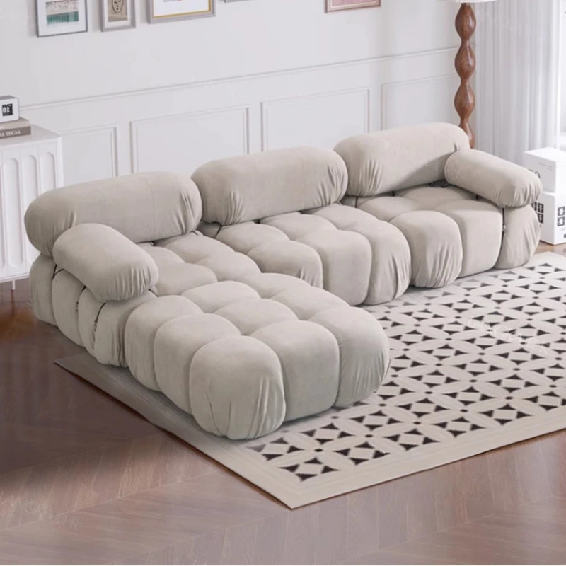 

Vacuum Compression Sofa Lounges Minimalist L Shape Lamb Wool Nordic Living Room Office Sofa Home Lounges Living Room Furniture