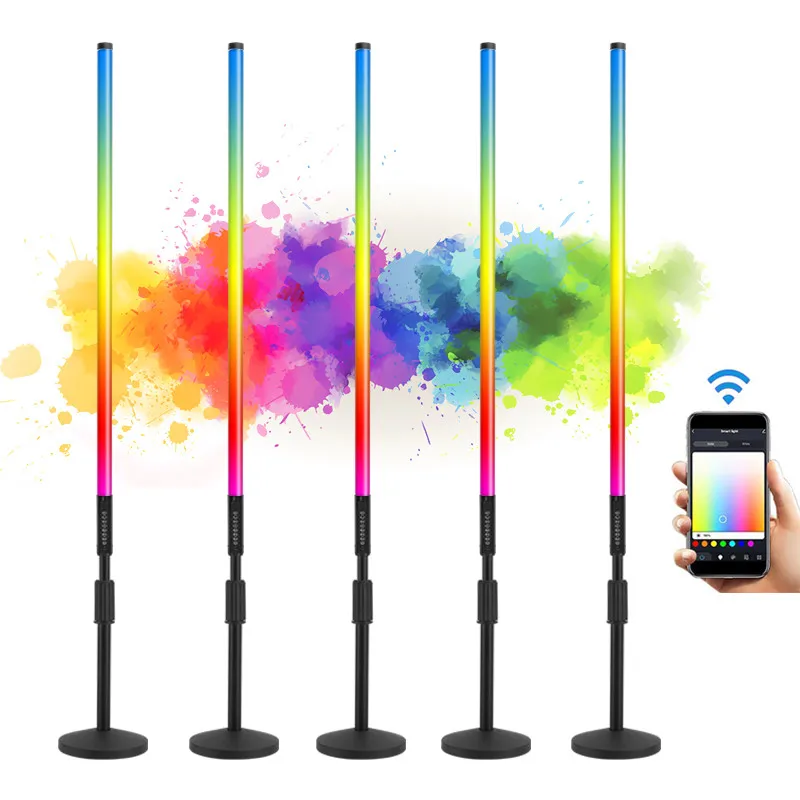 5 pack 1.2m 36W RGB Mood Light Bar Bluetooth APP Control LED Atmosphere Lamp Stick for DJ Party Lighting Dance Club Photo Studio