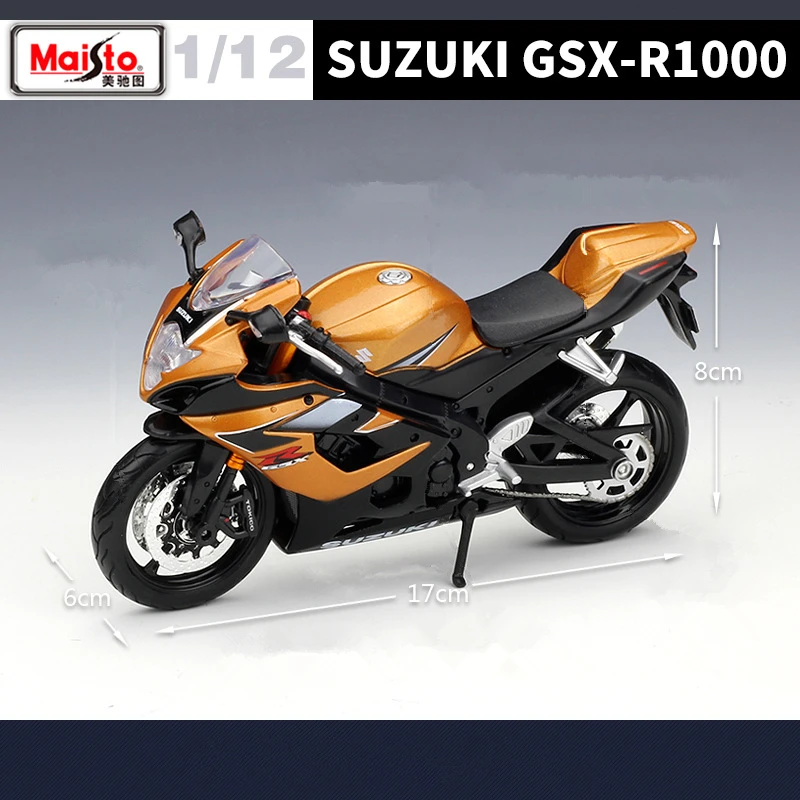 Maisto 1:12 Suzuki GSX-R1000 lega da corsa modello di moto simulazione pressofuso in metallo Street Sports modello di moto regalo per bambini