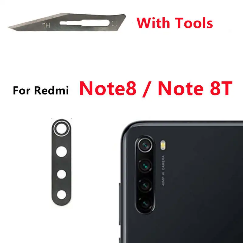 For Xiaomi Redmi Note 7 7Pro 8 8T 9S 9 10 Note10 5G Note10S 10t 11 Pro Max Rear Back Camera Glass Lens with Repair Tools