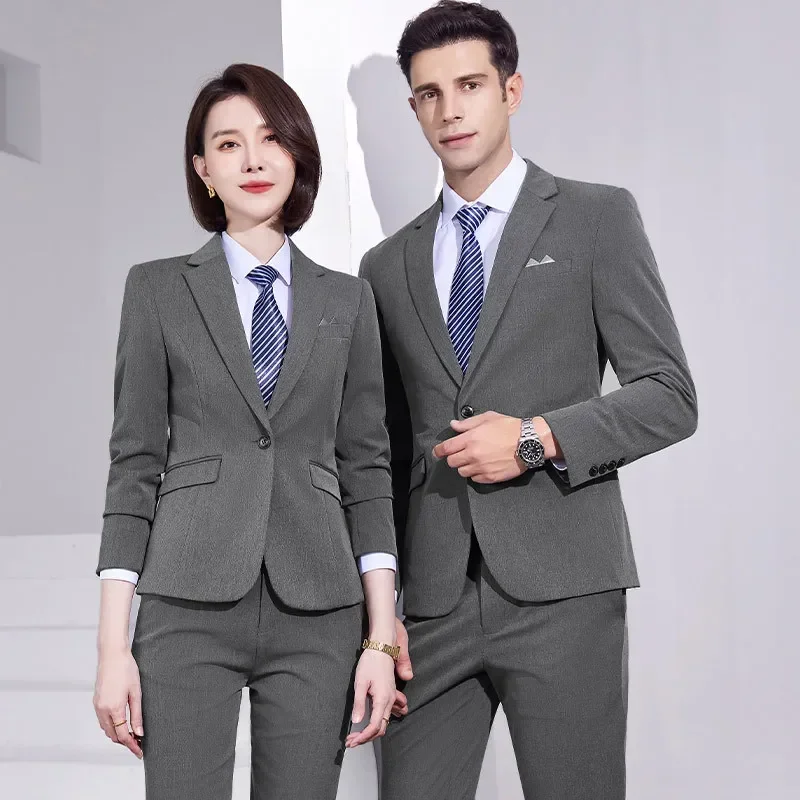 3210 Men's suit slim fit Korean style trendy wedding groom British style