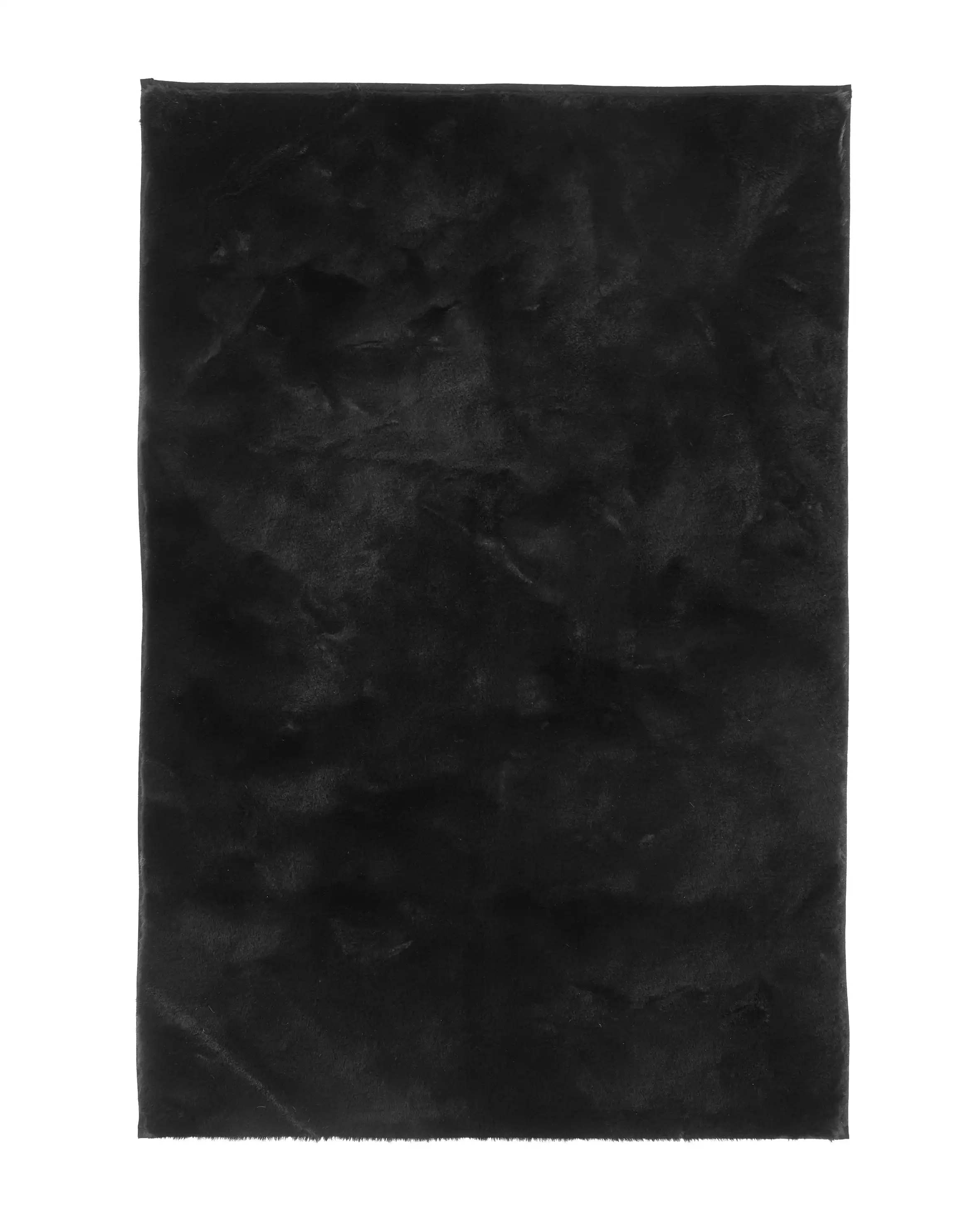 

Solid Soft Rabbit Faux Fur Area Rug Black, 30X46