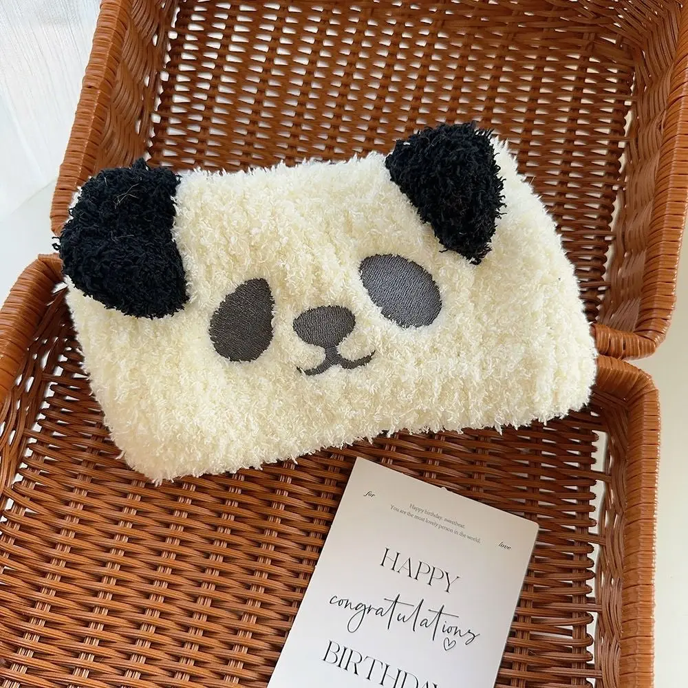 Simple Bear Spa Headband Fluffy Plush Panda Hairband Korean Style Non-slip Hair Hoop Wash Face