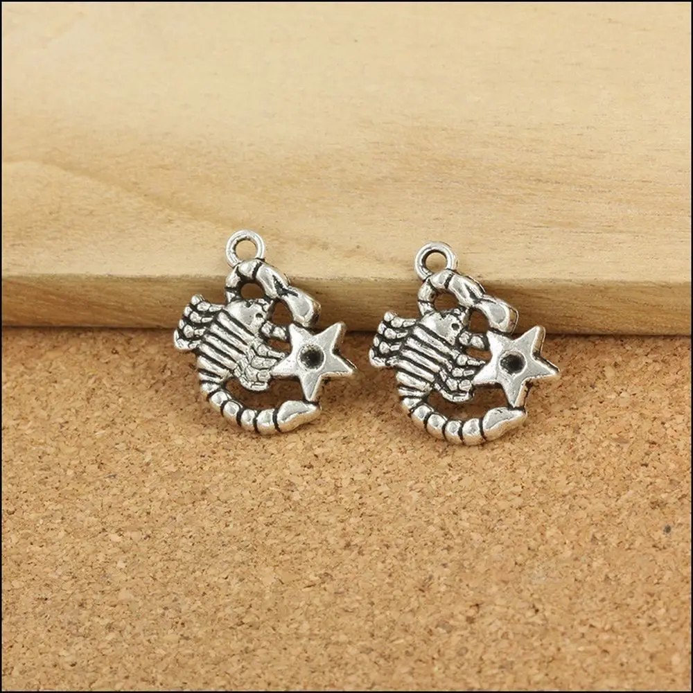 Hot Tibetan Silver Alloy Mixed Zodiac Charm Pendant for Jewelry Making Dangle Beads Accessories DIY