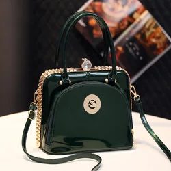 Fashion Diamonds Women's Handbags Female Genuine Leather Small Crystal Cosmetic Evening Bag Portable Shoulder Messenger Bags