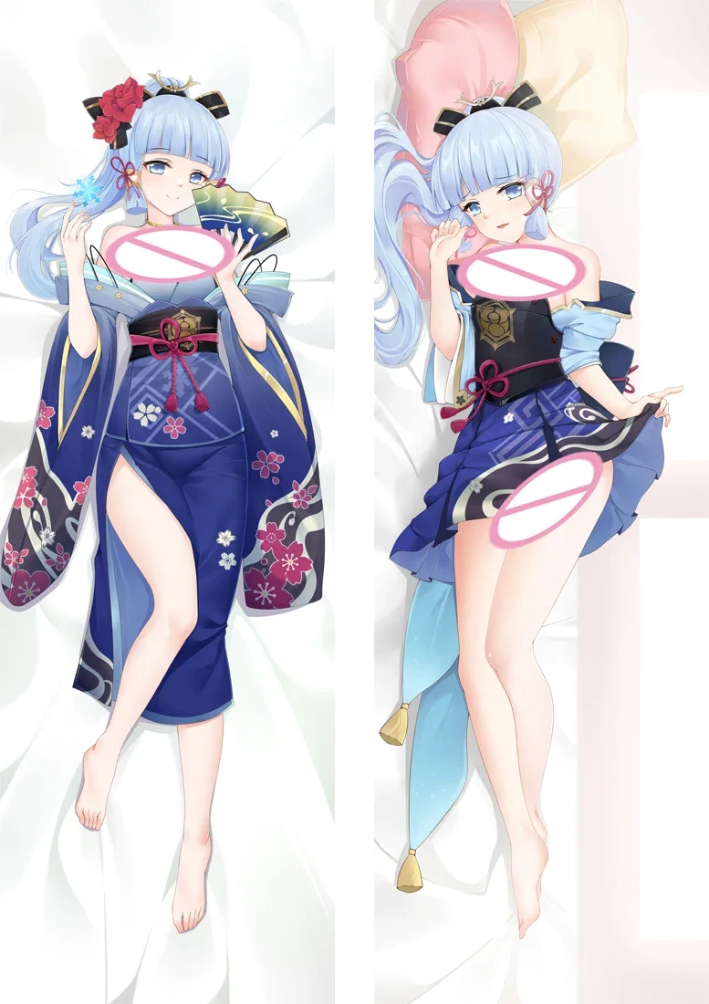 

60x180 см Genshin Impact Kamisato Ayaka Dakimakura чехол двусторонняя наволочка для всего тела персиковая кожа отаку постельное белье наволочка