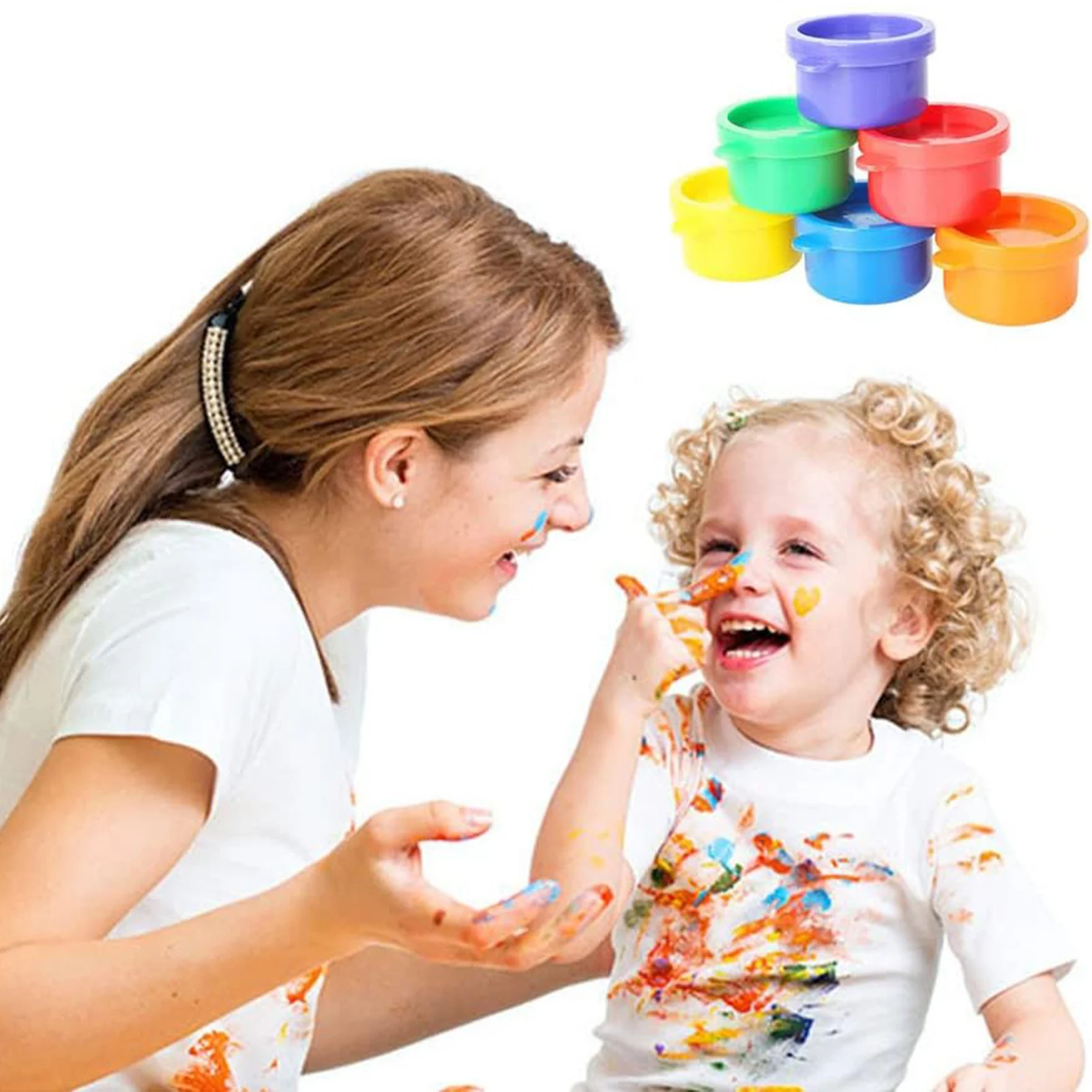 6 pezzi fai da te divertente pittura per le dita disegno giocattoli Set lavabile fai da te fatto a mano colore riempimento pittura giocattoli per bambini compleanno festa dei bambini