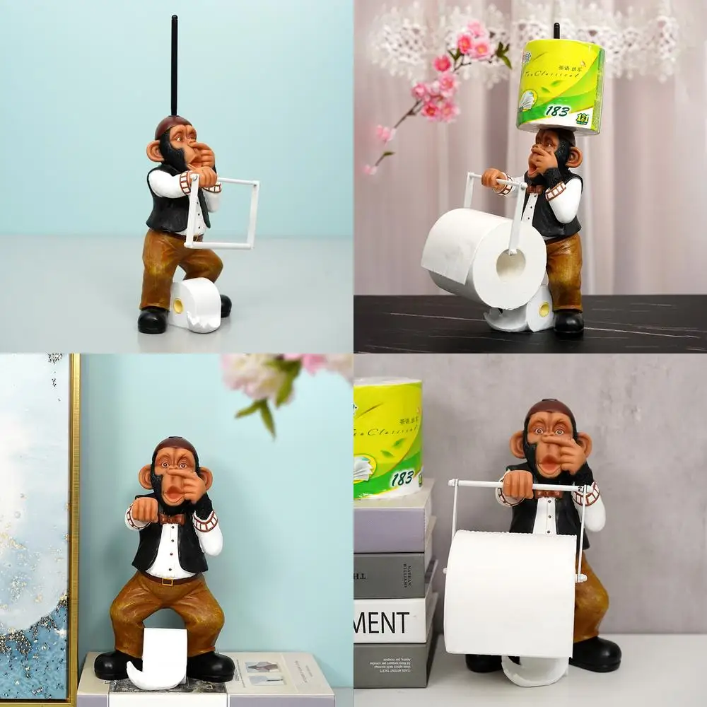 Creative Monkey Tissue Holder Cross Border Best Selling Home Decor Novelty Figurine for Living Room Store Modern European Style