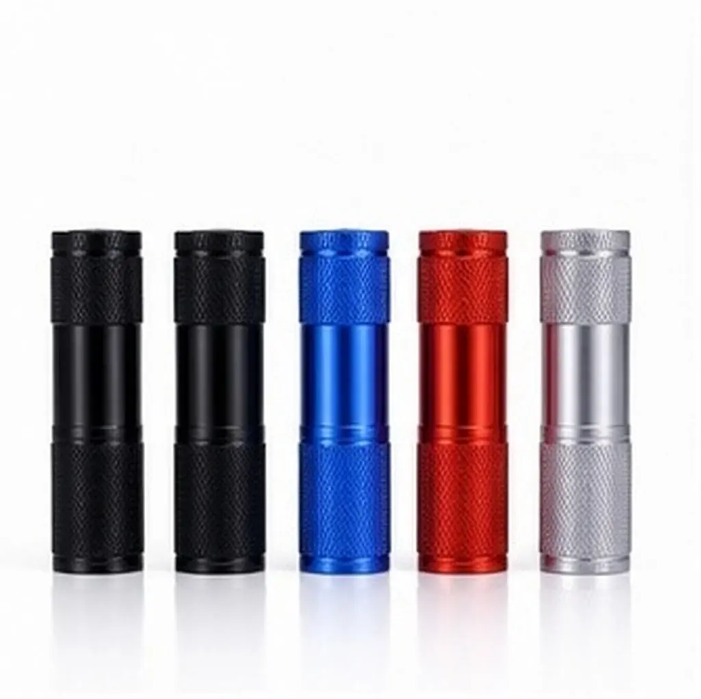 5Pcs Aluminum Mini Flashlight Super Bright LED Emergency Light Portable Lipstick Size for Outdoor Hiking Backpacking Night