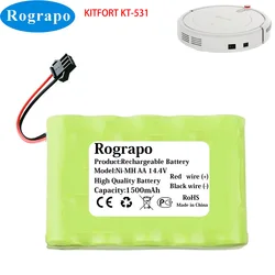 Nowa bateria 1500mAh NI-MH Robot zamiatarka do Kitfort KT-531 KT531 akcesoria części do odkurzaczy automatycznych