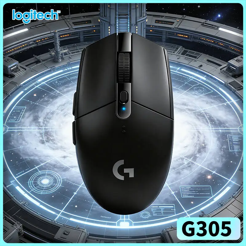 Logitech G305 LIGHTSPEED Gaming Mouse, 12000 DPI HERO Sensor, 6 Custom Buttons, 250h Battery, PC Mac Wireless Peripheral