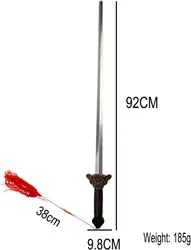Tai Chi Kung Fu Martial Arts Magic Sword Retractable Sword for Exercises Performance Halloween (Stainless Steel)