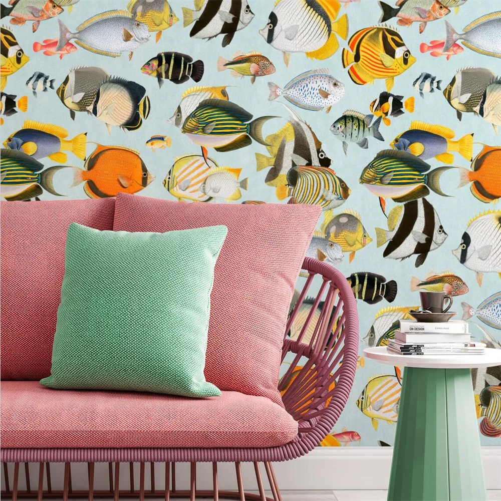 custom Ocean World Fish Wallpaper for living room Stickers Creative Mural 3D Sofa Bedroom Hotel Homestay Bedhead home Decoration