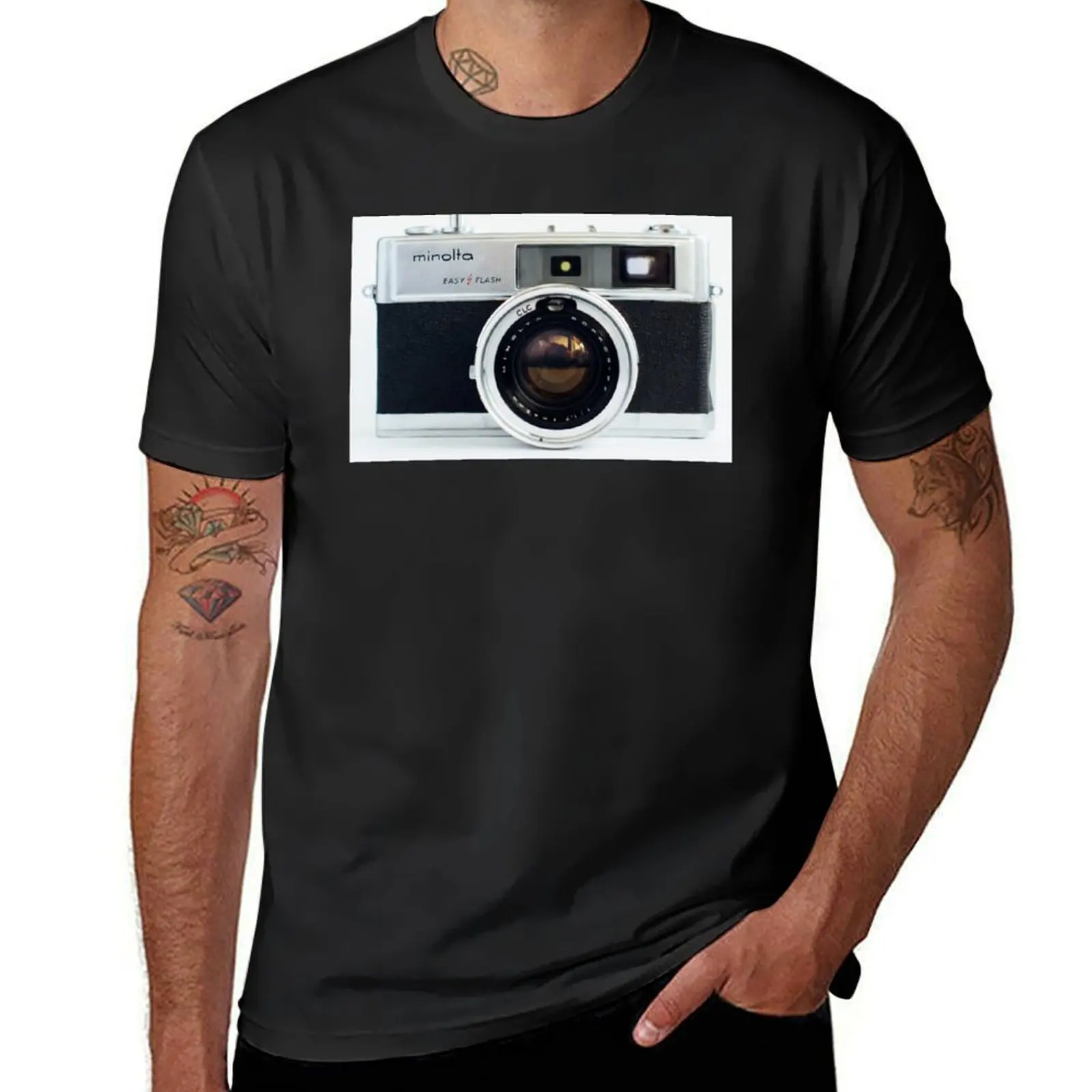 Camera vintage T-Shirt korean fashion vintage clothes men clothes