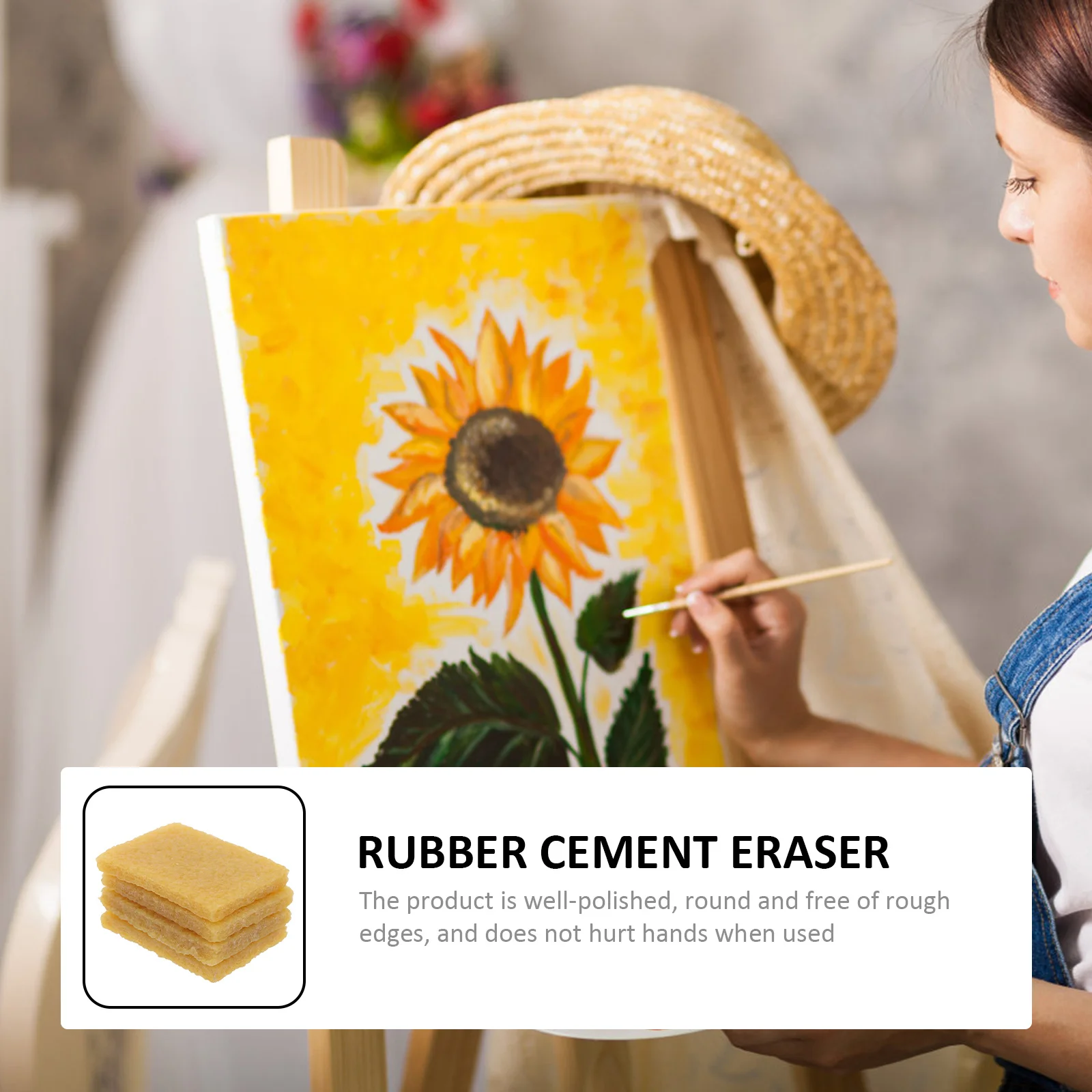 

4Pcs Art Masking Fluid Eraser Natural Rubber Cement Remover Portable Painting Cleaner Tool for Watercolor and Adhesive Residue