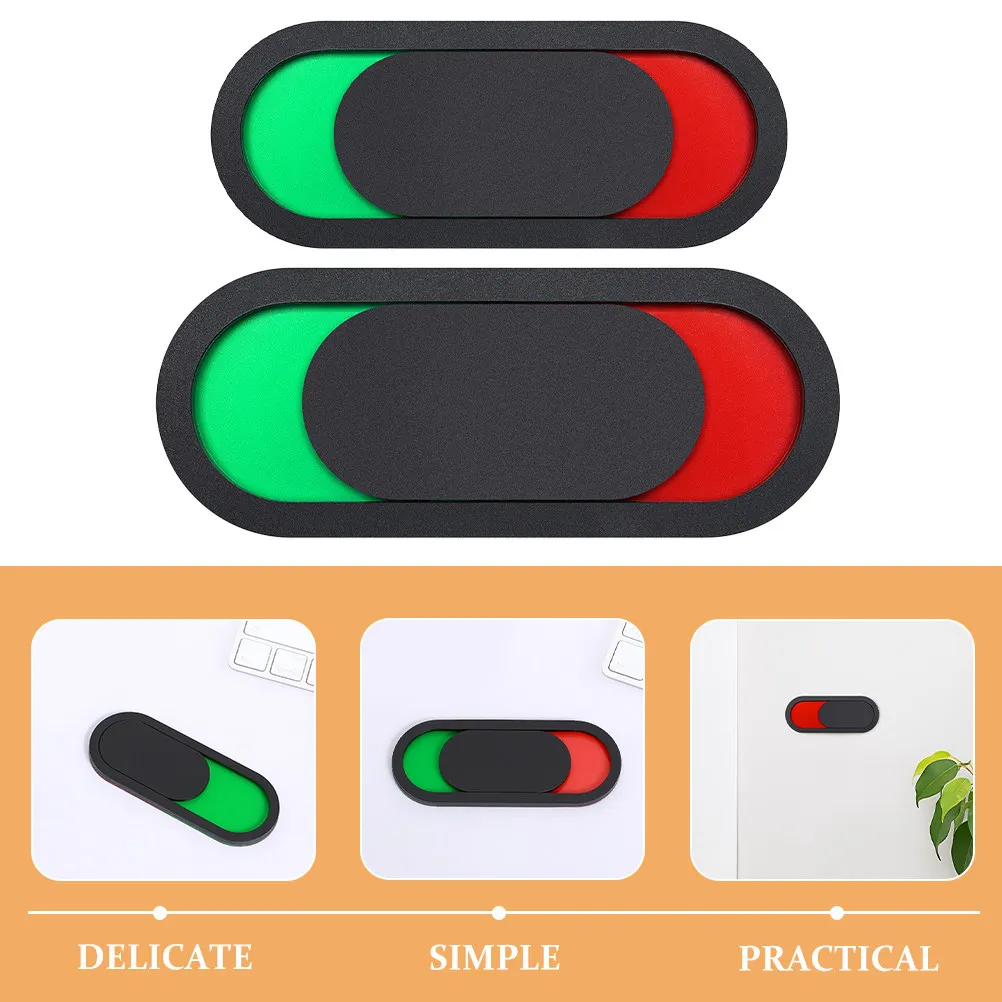 6Pcs Acrylic Self-Adhesive Sliding Door Sign Set Occupied Vacant Indicator for Office Bathroom Meeting Room Restroom Hotel