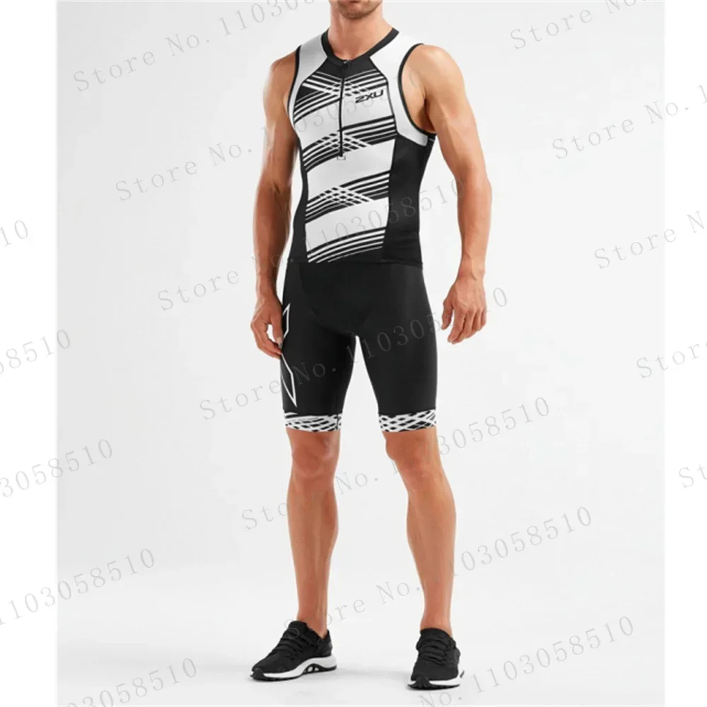 zxu Skinsuits Trisuit Triathlon Men Triathlon Clothes sleeveless Cycling Skinsuits Sets Jumpsuit Kits Cycling Jerseys 2024