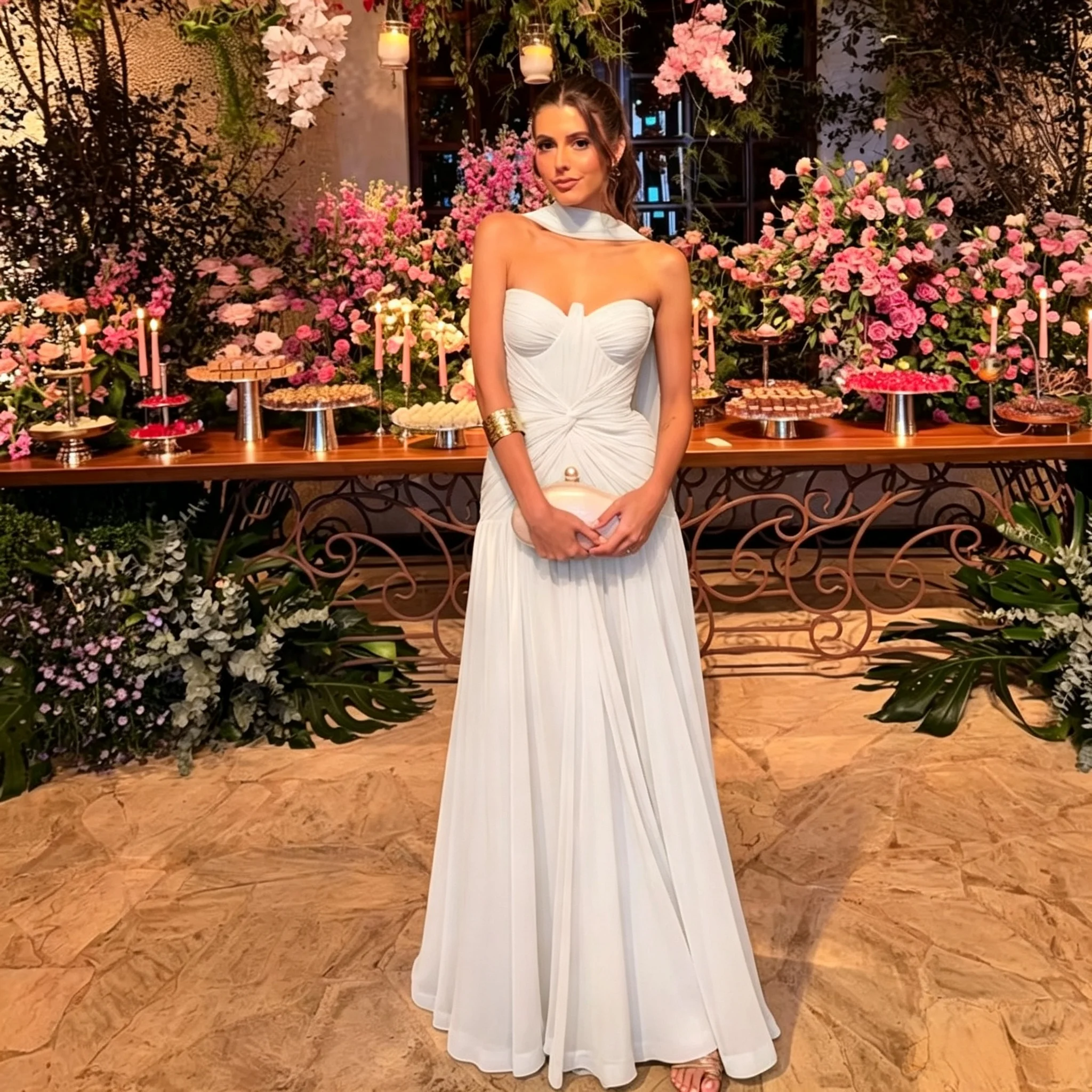 Chiffon Ärmellose Ballkleider 2026 Sweetheart Meerjungfrau Abendkleid Lange Roben Robe De Soirée Maßanfertigung ﻿ – Detail 14