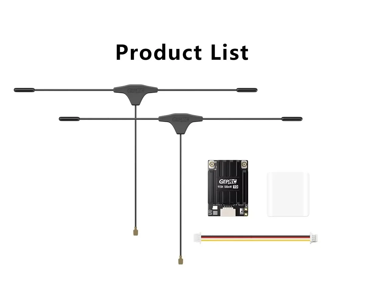 جهاز استقبال GEPRC ELRS Dual PA500 Diversity - 915M/868M، 500mW PA، WIFI، غلاف معدني CNC لـ FPV Quadcopters