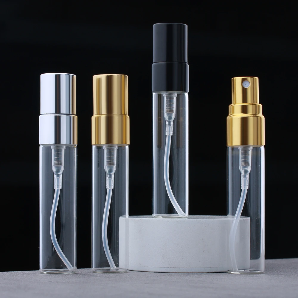 

Wholesale 50PCS 5ML Sample Thin Glass Vials Empty Cosmetics Bottle Perfume Bottle Glass Spray Bottle travel essentials