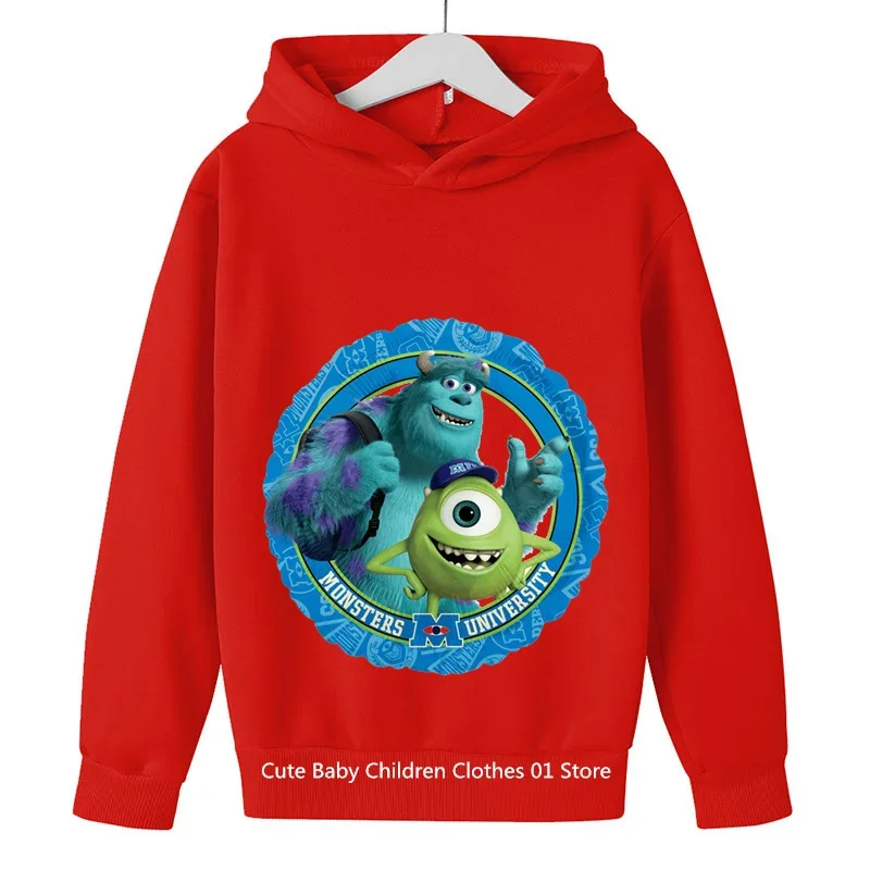 2024 New Monsters, Inc Hoodie Kids Boys Clothes Girls Clothing Anime Clothes Goku Hoodie Girls Sweatshirt Children 3-12Y