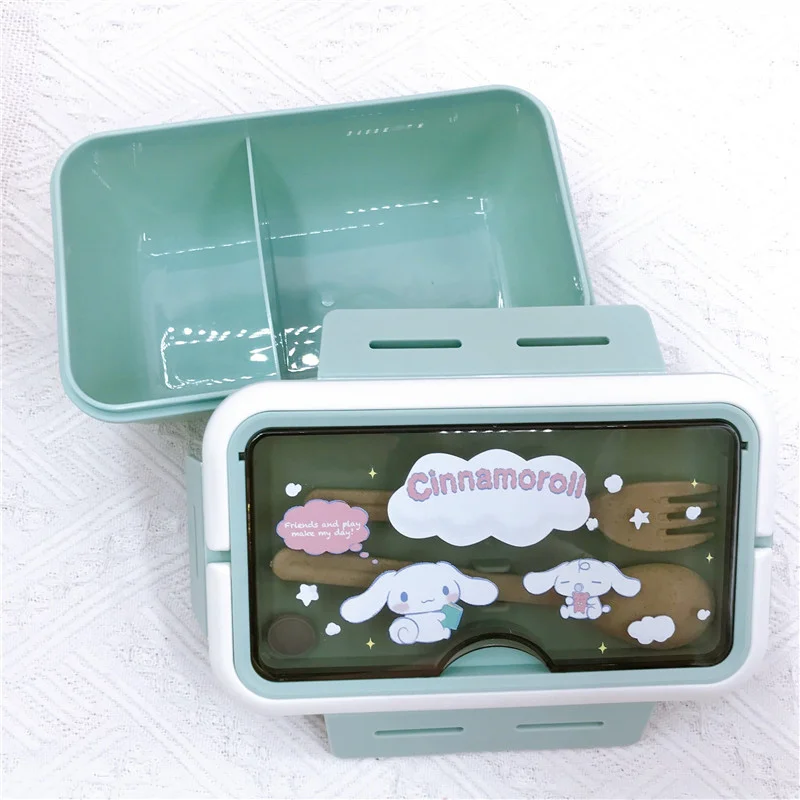 Sanrio Hello Kitty Lunch Box Kawaii Cinnamoroll Kuromi Girl Cartoon Outdoor Portable 1000ML Portable Fresh Commuting Lunch Boxs