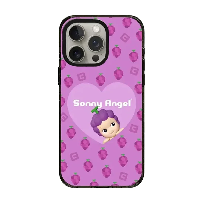 

Cartoon Baby Fruit 2.5 Acrylic Black Border Magnetic Phone Case Cover for IPhone 12 13 14 15 Pro Max Case