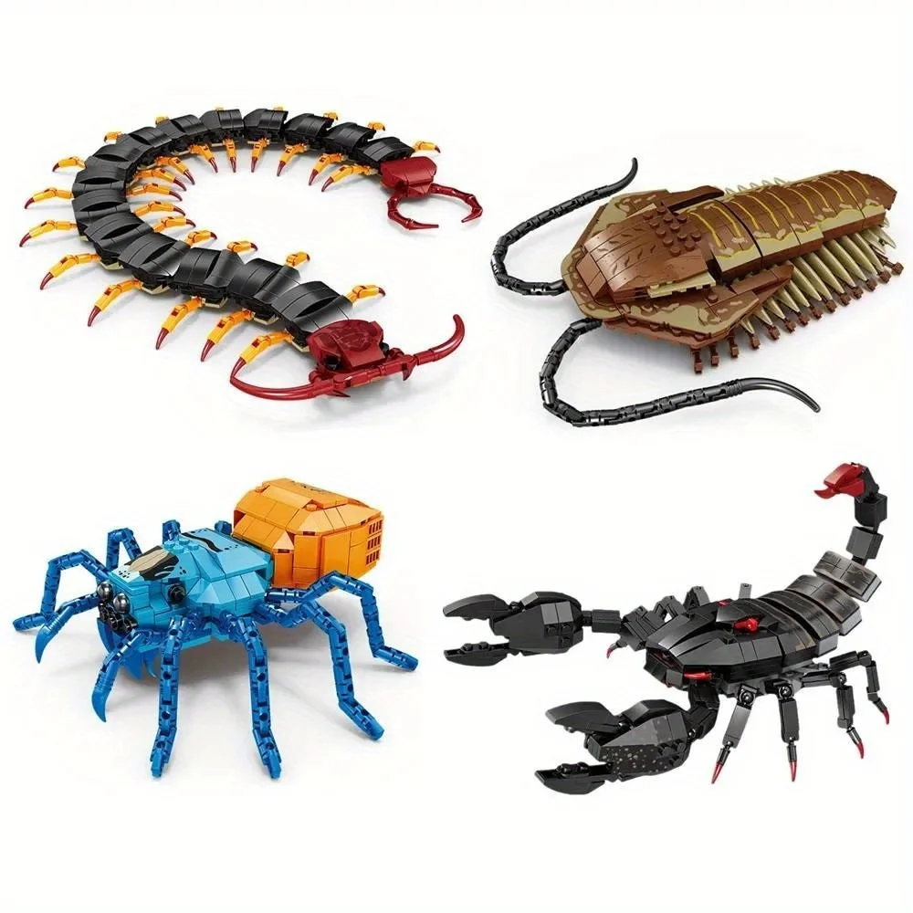 

Insect Toy Building Blocks Kit 1 Bag Animals Figures Scorpion Spider Trilobites Model Educational Toys for Kids with Bag