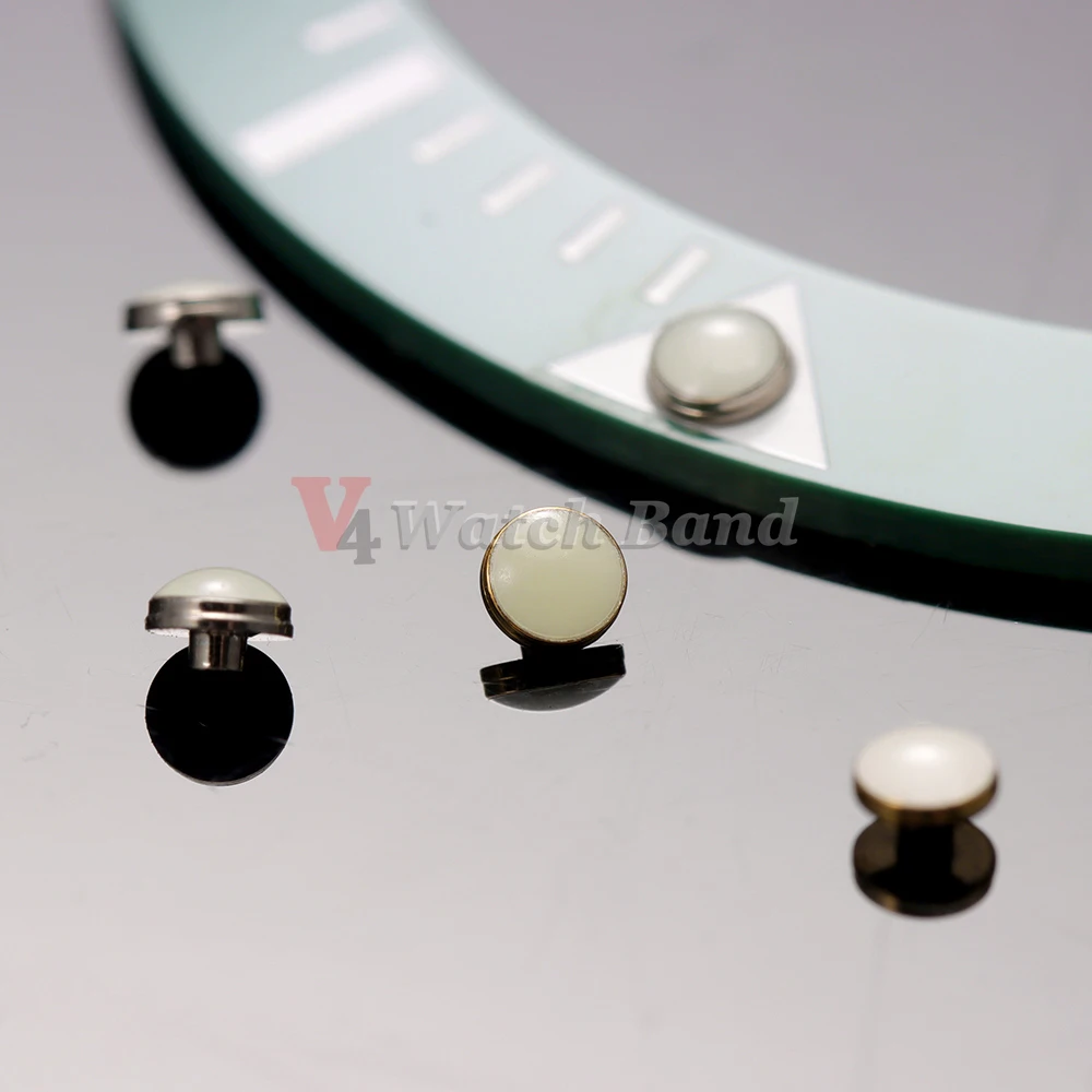 Watch Bezel Insert Luminous Ceramic Pip 12 O’Clock Lume Pearl Dot Mod Parts White Beads Blue Green Pip Spare Accessory with Box