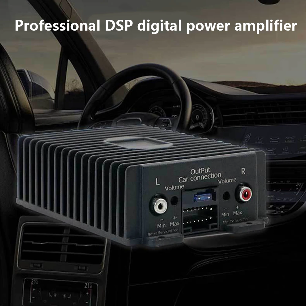 Podofo HIFI Professional DSP Amplifier RY-125AB Audio Stereo 4*80W High Fidelity Power for Car or Home Video System