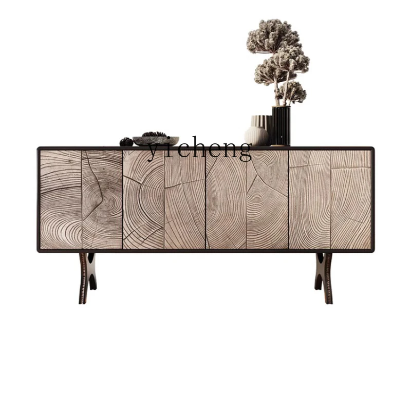 

XL Light Luxury Sideboard Modern Retro Art Solid Wood Home Decoration Entrance Cabinet