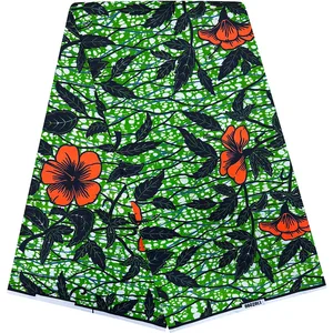 Wholesale African Ankara Print Fabric Dutch Wax 100 Polyester Garment Material
