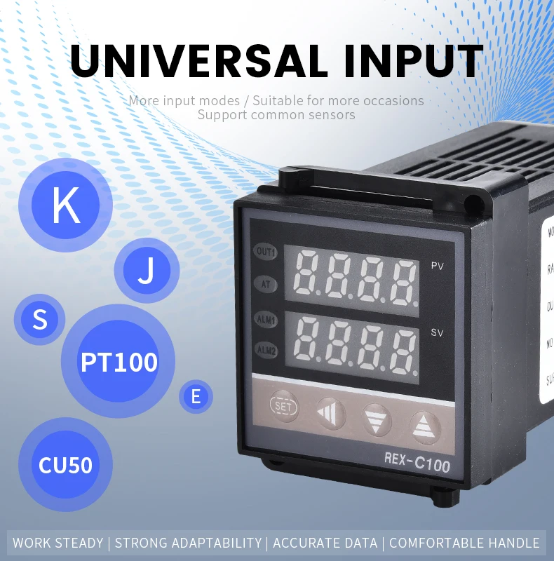 Digital PID Temperature Controller Rex-C100 output thermostat K type Temperature 0-400℃ rex c100 Temp Thermoregulator 85-265vac