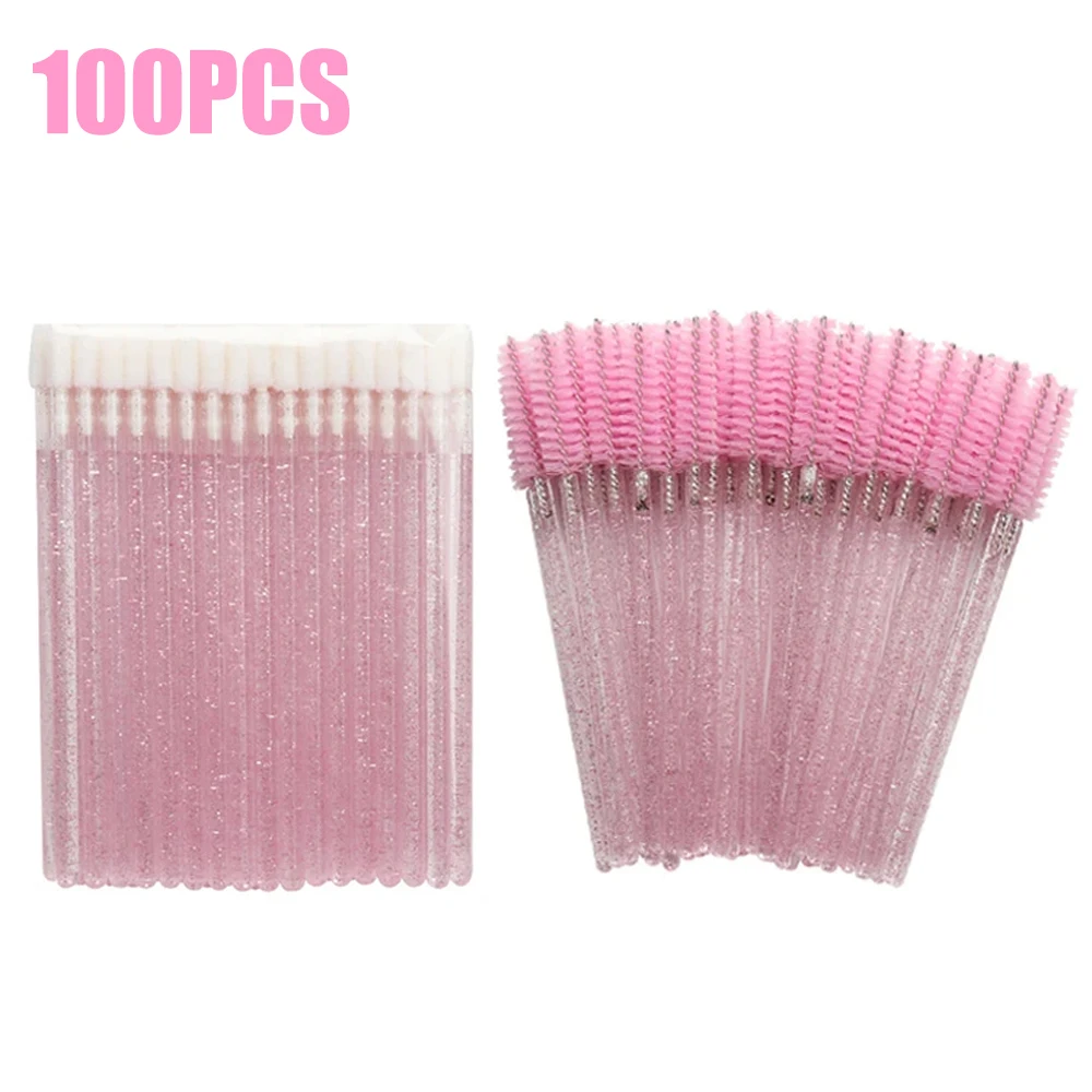 

100PCS Disposable Eyelashes Mascara Brushes Lip Wands Applicator Lash Extension Set For Eyebrow Eye Wholesale Makeup Tool