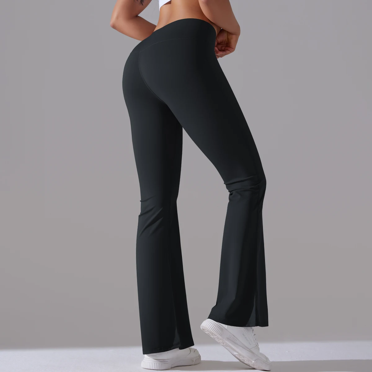 Flare Leggings Yoga Hosen Frauen Schlaghosen Yoga Hosen Hohe Taille Gym Fitness Hosen Stretch Täglichen Tanz Workout Leggings – Detail 10