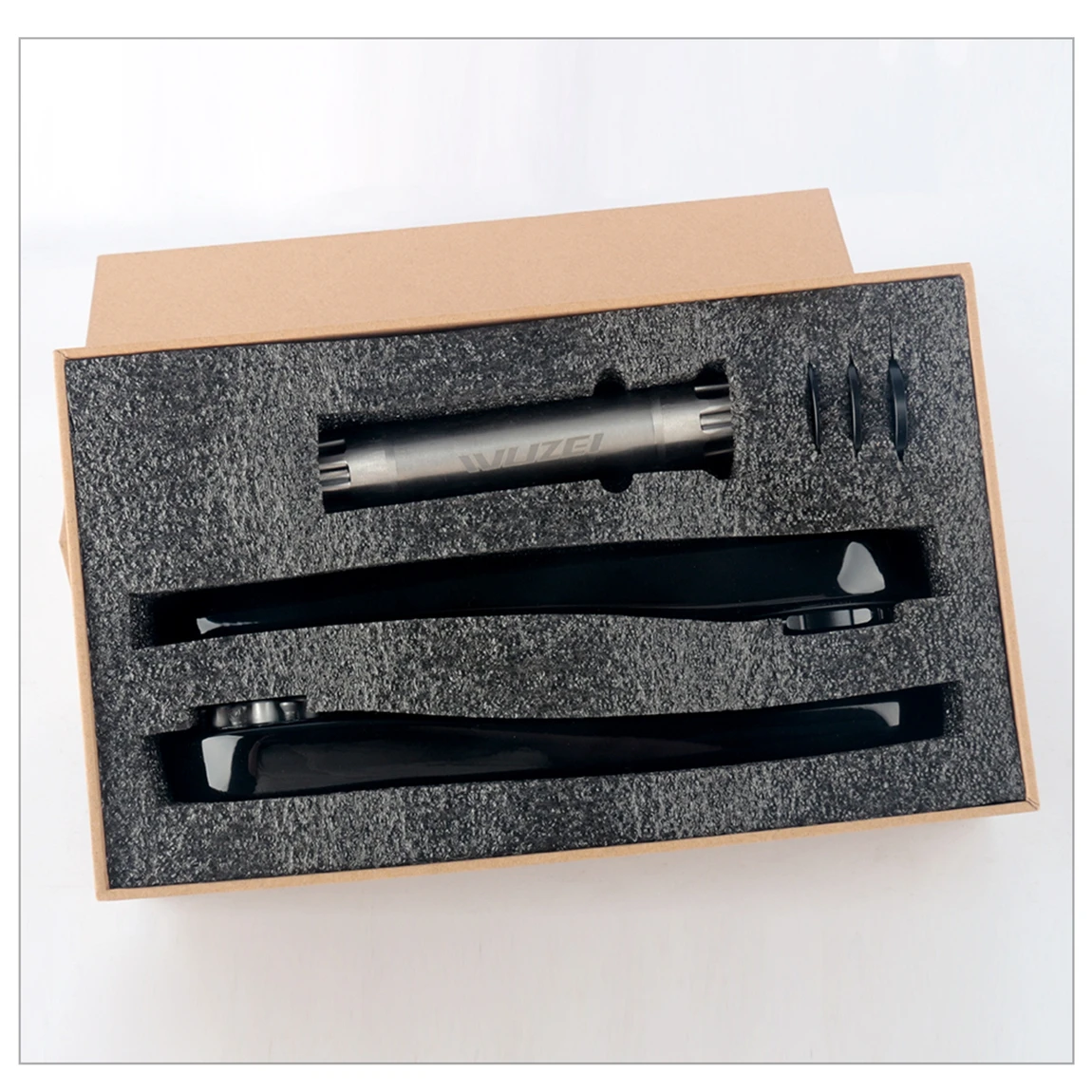 WUZEI 3-Bolzen Carbon-Kurbelgarnitur 165 170mm Rennrad-Kurbel 24mm 29mm Ti AL7075 Achse Faltrad-Kettenblatt für SRAM – Detail 27