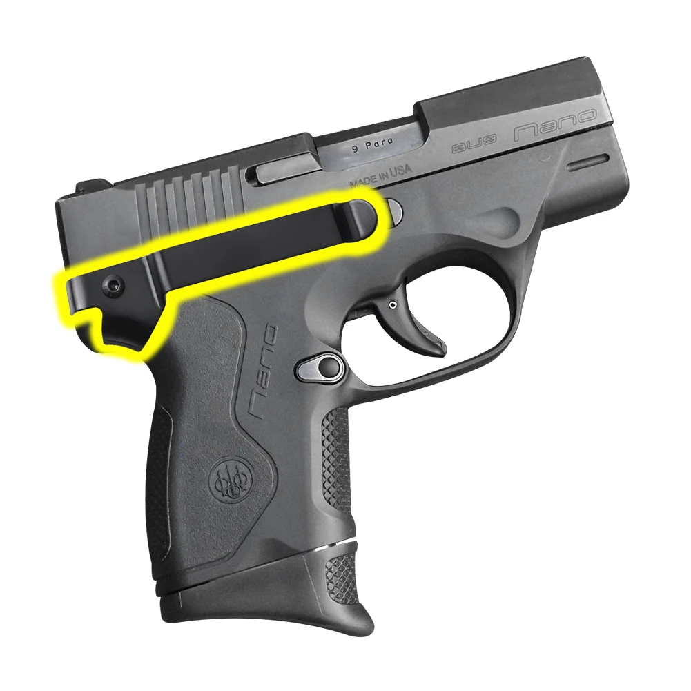 IWB-مشبك حزام مسدس نحيف منخفض المظهر ، حافظة حمل مخفية ، بيريتا نانو ، 9 * * #2