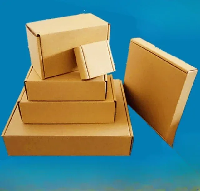 Special Hard Kraft Paper Thickening Box Square Rectangle Flat Small Packaging Carton Multiple Sizes of Foldable Express Boxes