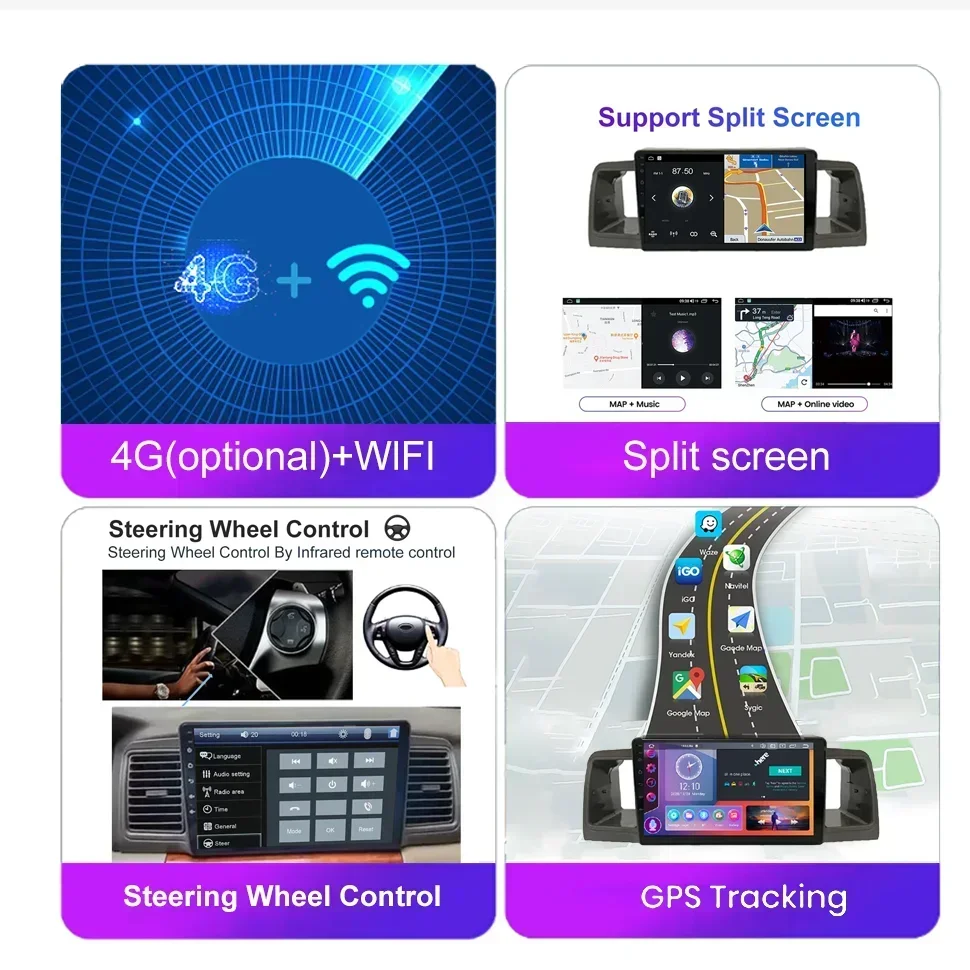Secton rádio do carro para toyota corolla e120 e130 2000-2007 gps navegação estéreo multimídia carplay 4g android autoradio unidade principal