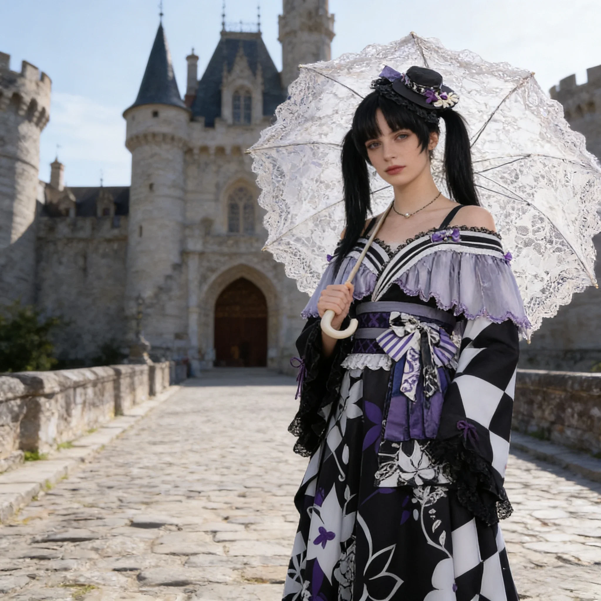 

Anime Mahou Shoujo No Majo Saiban Houshou Maago Witch Trial of Magical Girls Cosplay Referee Role Playing Costume Christmas Wig