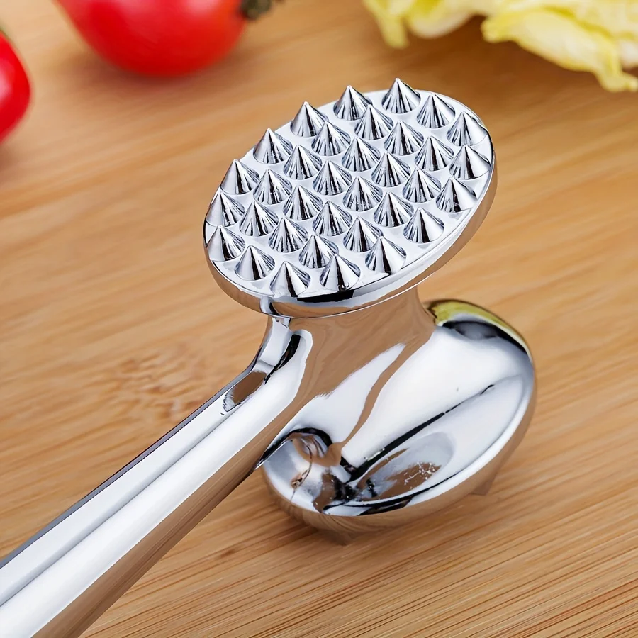 Meat-Tenderizer Hammer Kitchen Double-Sided Meat Tenderizer, Metal-Meat Hammer, Household Stainless Steel Rolled Meat Steak Meat